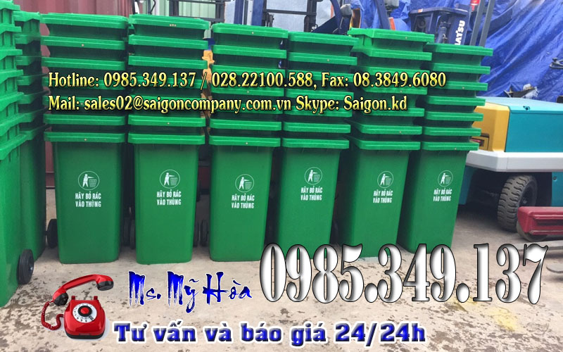 Th&ugrave;ng r&aacute;c c&ocirc;ng cộng 120 l&iacute;t gi&aacute; rẻ